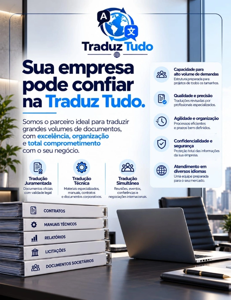 Sua empresa pode confiar na TraduzTudo - Soluções Corporativas e Grandes Volumes